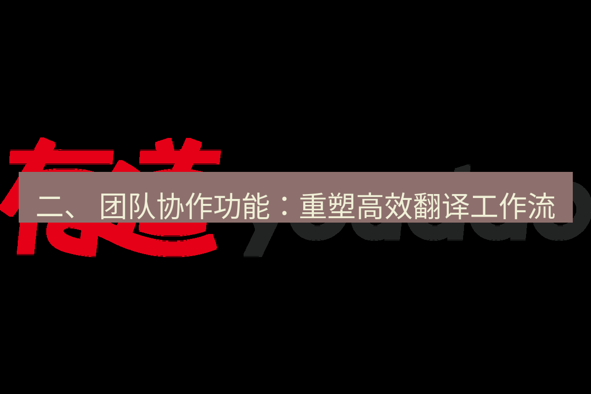 有道翻译下载 二、 团队协作功能：重塑高效翻译工作流