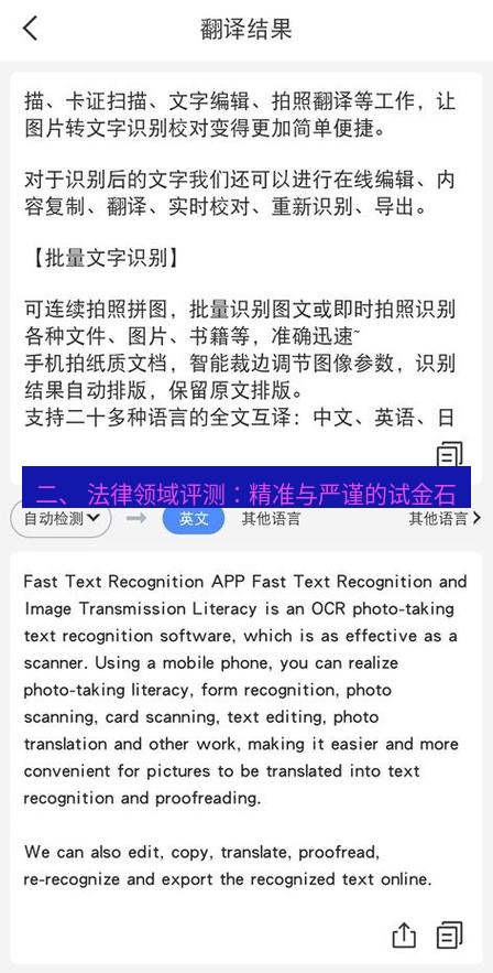 有道翻译下载 二、 法律领域评测：精准与严谨的试金石