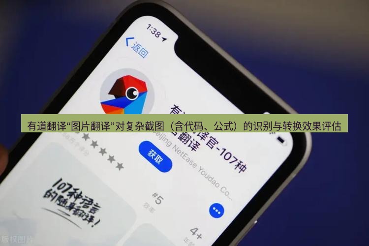 有道翻译下载 有道翻译“图片翻译”对复杂截图（含代码、公式）的识别与转换效果评估