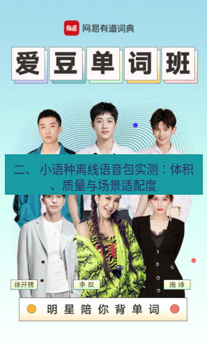 有道翻译下载 二、 小语种离线语音包实测：体积、质量与场景适配度