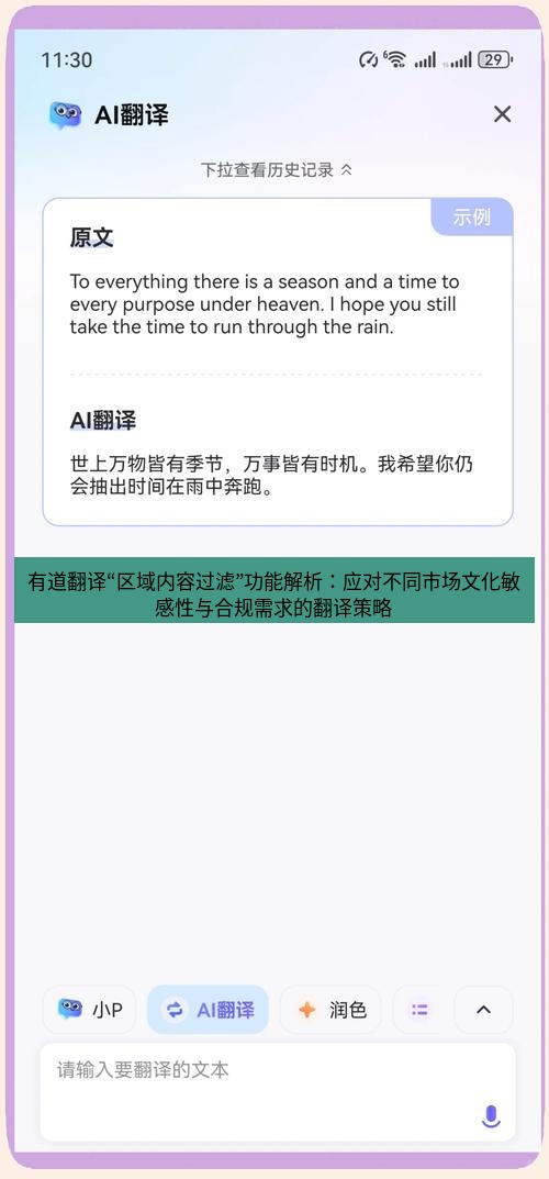 有道翻译下载 有道翻译“区域内容过滤”功能解析：应对不同市场文化敏感性与合规需求的翻译策略
