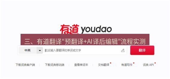 有道翻译下载 三、有道翻译“预翻译+AI译后编辑”流程实测