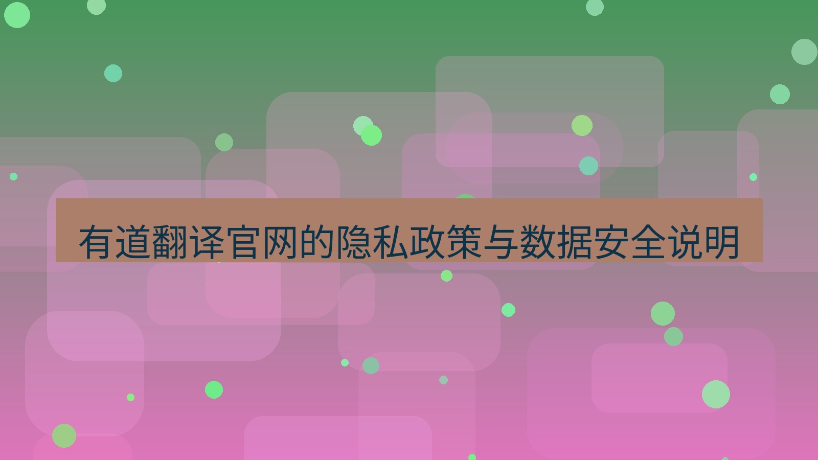 有道翻译 有道翻译官网的隐私政策与数据安全说明